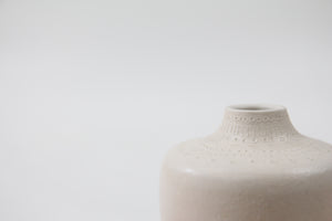 etched stoneware vase